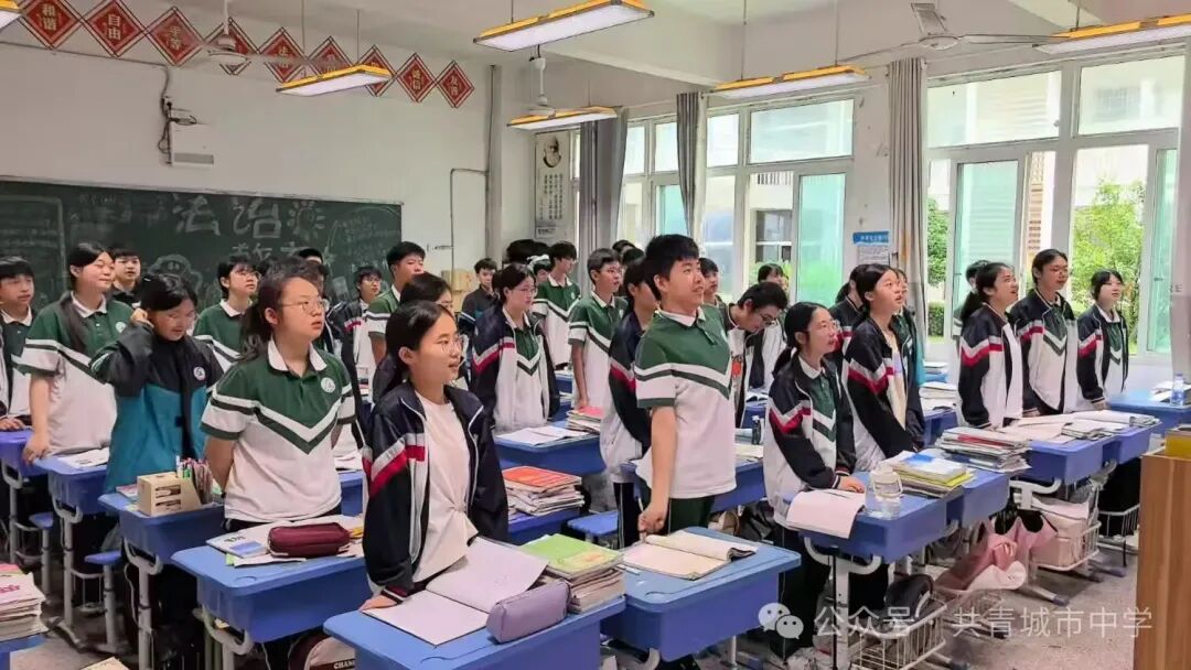 简篇-珍爱生命,远离溺水 | 共青城市中学主题升旗仪式 图片